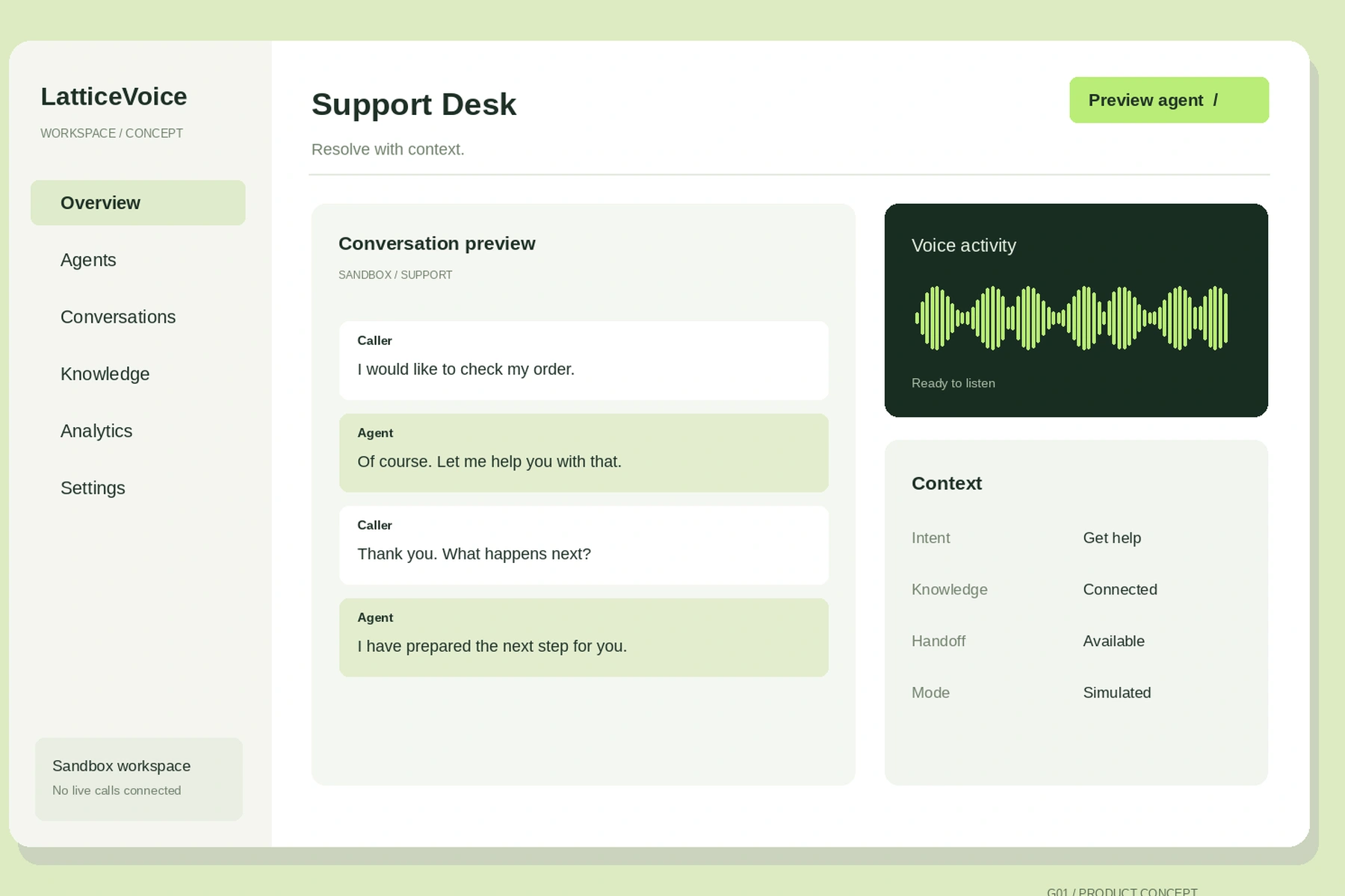 Support Desk의 대화·맥락 인터페이스 2